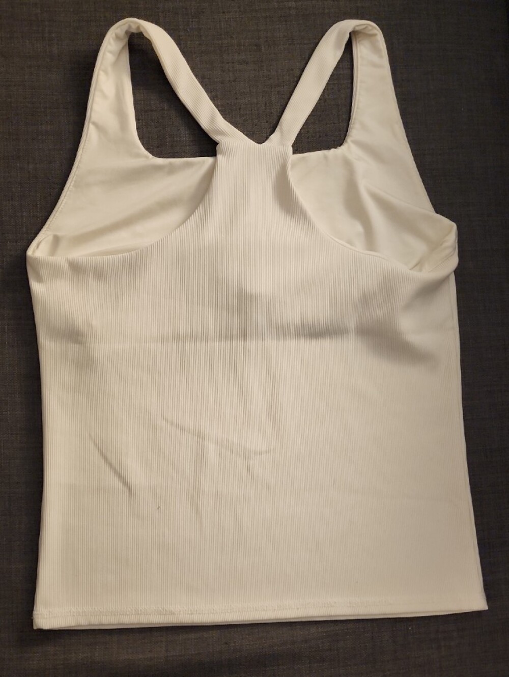 Jessica Simpson Cream Ribbed Racerback Tank - Picture 2 of 3